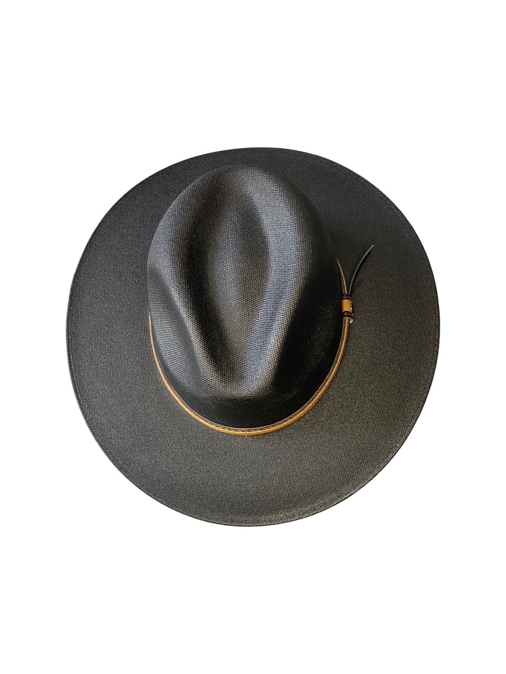 Black Wide Brim Fedora Hat Handmade Cotton Boho Fall Hat